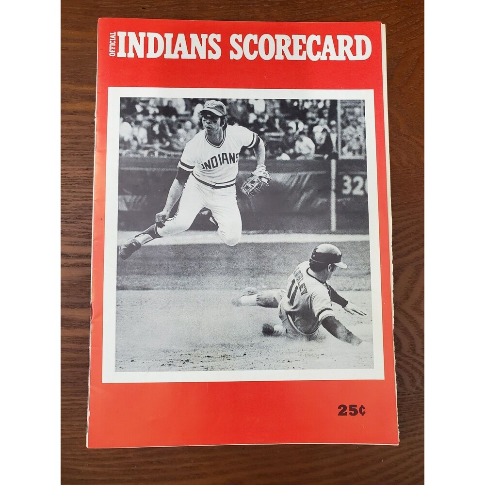 1972 Cleveland Indians Vs Detroit Tigers Scorecard Program- Unused
